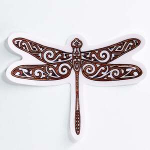 BIRCH BARK DESIGN STICKER: DRAGONFLY